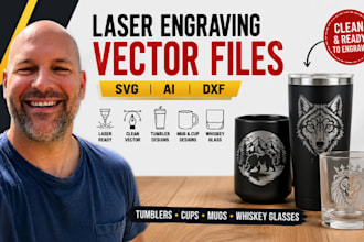laser engraving svg tumbler vector cup engraving ai whiskey glass svg mug ai dxf