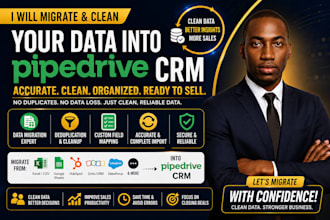 migrate and clean your data into pipedrive CRM