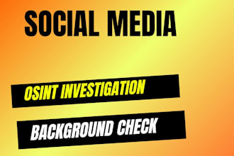 do profeesional people search for osint investigation and background checks