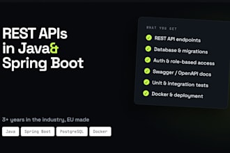 develop a rest api backend in java and spring boot