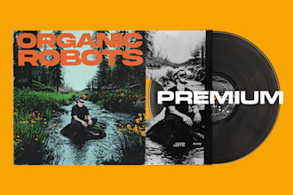 design an illustrated vintage album cover artwork