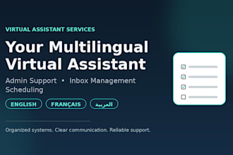 be your multilingual virtual assistant for admin support