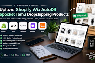 upload shopify wix autods spocket temu dropshipping products