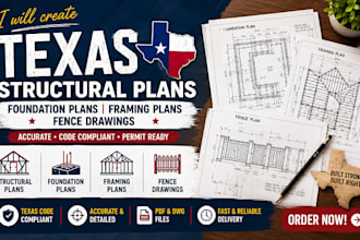 create texas structural plans foundation plans framing and fence drawing