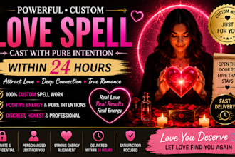 cast mighty custom love spell, obsession love spell within 24 hours