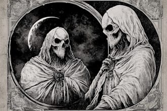 create detailed vintage engraving and etching illustration