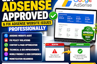 get google adsense approval and fix adsense website issues professionally