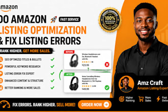 do amazon listing optimization and fix listing errors fast