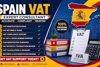 handle spain vat registration, filing, compliance and oss