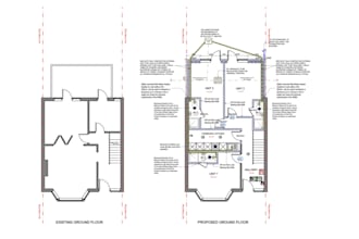create UK planning permission and building regulations drawings