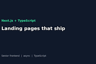 build a nextjs landing page in typescript