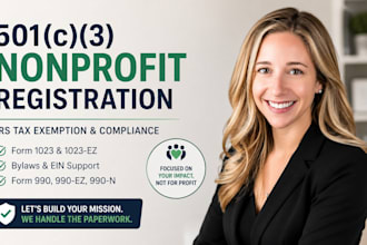 register 501c3 nonprofit registration form 990 1023ez bylaw irs tax exemption