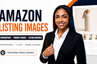 design amazon listing images, product infographics, graphics and content