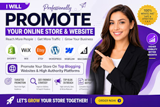 promotion shopify wix etsy wordpress webflow bigcommerce top blogging websites