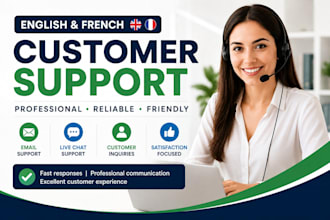 provide reliable english and french email and chat customer support