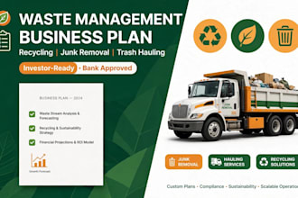 write waste management plan recycling, junk removal, trash hauling business plan