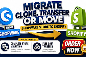 migrate clone transfer or move shopware store to shopify website migration