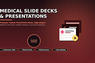 design medical presentations, conference posters, and health infographics