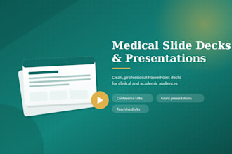 design medical presentations, conference posters, and health infographics