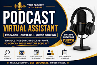 be your podcast virtual assistant for podcast management