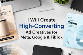 design high converting ad creatives for social media ads
