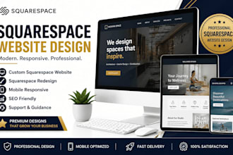 design squarespace website, squarespace redesign, business website