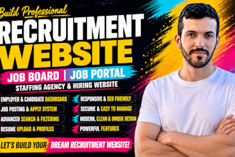 build recruitment website job board job portal hiring staffing agency website