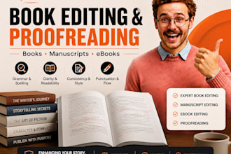 edit your book, manuscript and ebook professional proofreading
