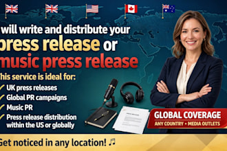 write and distribute your press release or music press release