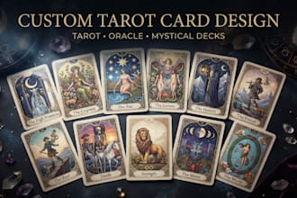 design custom tarot cards and mystical oracle card decks