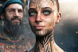 create a professional digital character portrait