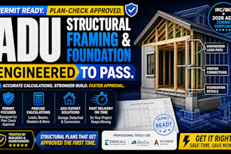 design permit ready adu structural framing calculations