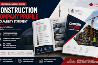 design a professional construction company profile and capability statement