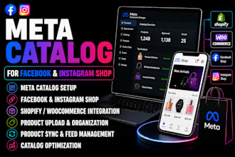 set up meta catalog for facebook shop and instagram products