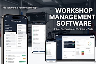 build custom workshop management software for automotive and equipment business