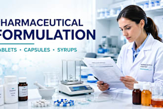 develop pharmaceutical formulations for tablets capsules and syrups