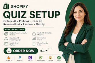 setup shopify quiz octane ai prehook quiz kit revenuehunt lantern quizell