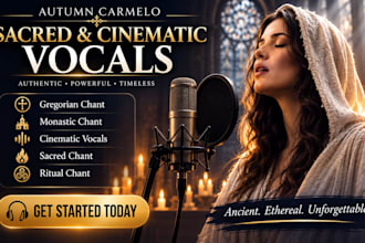 sing gregorian chant, monastic chant, cinematic vocals, ritual chant