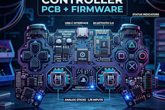 design ps4 ps5 game controller pcb and embedded firmware