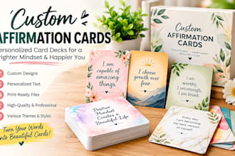 design custom affirmation cards and personalized card decks
