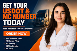 file dot registration, get you usdot number, mc number fast