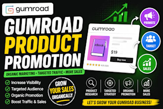 help optimize and promote your gumroad product with ethical marketing