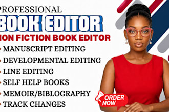 do nonfiction novel editing, developmental edit and proofreading
