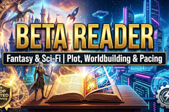 beta read your fantasy scifi manuscript for plot, worldbuilding, and pacing