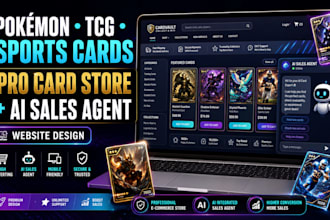 build hot pokemon website gaming card website irl card store ai shopping agent