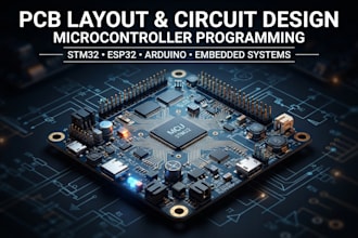 pcb layout, circuit design and microcontroller programming