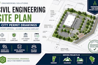 civil engineering site plan city permits drawings in vermont colorado oregon wi