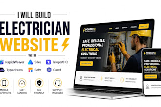 build rapidweaver silex teleporthq typedream softr carrd electrician website
