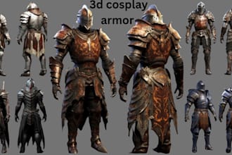 design 3d cosplay armor 3d weapon 3d game assets 3d armor cosplay props 3d mask