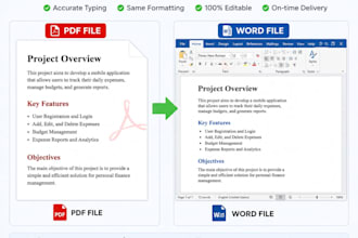 accurate english typing and PDF to word conversion
